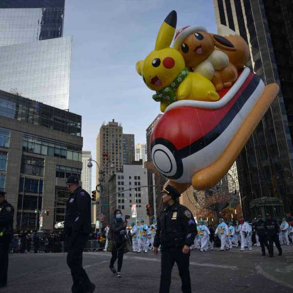 Man dresses up as Pikachu to help parade over an Ithaca native and New Yorker living in Taiwan